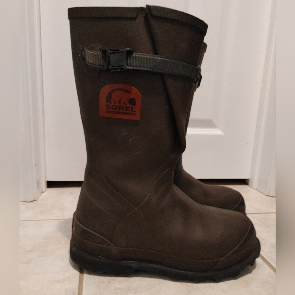 Vintage Sorel Rubber Boots with Felt Lining Size 6 Made In Canada